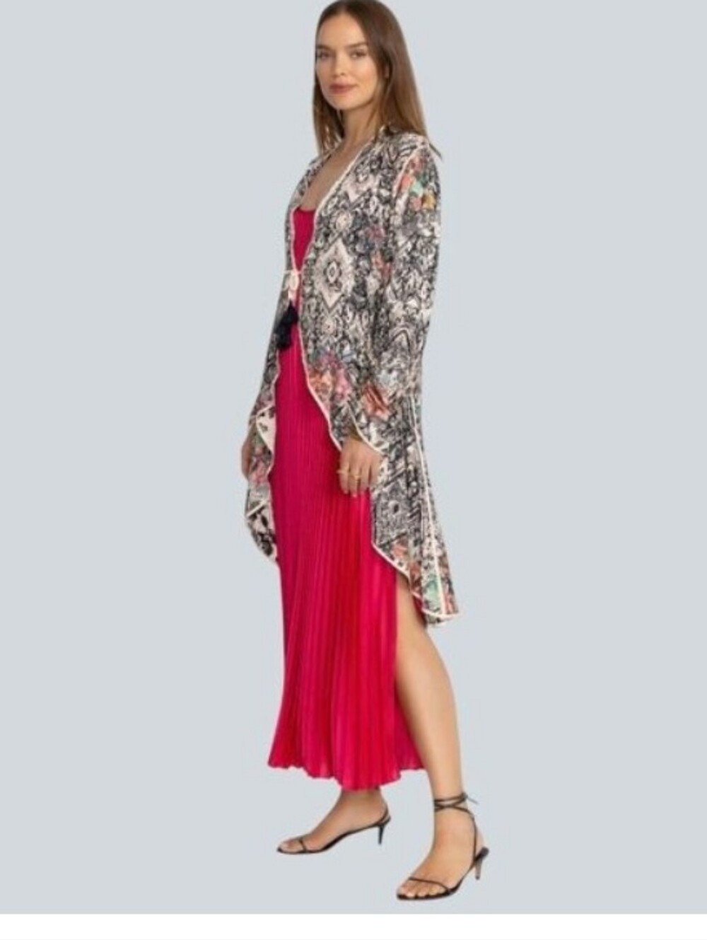 Johnny Was Ryder Long Coat Reversible, Boho Whimsical
